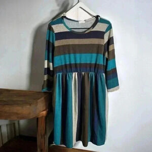 egs California New Without Tags size medium  pull on multi-color striped dress